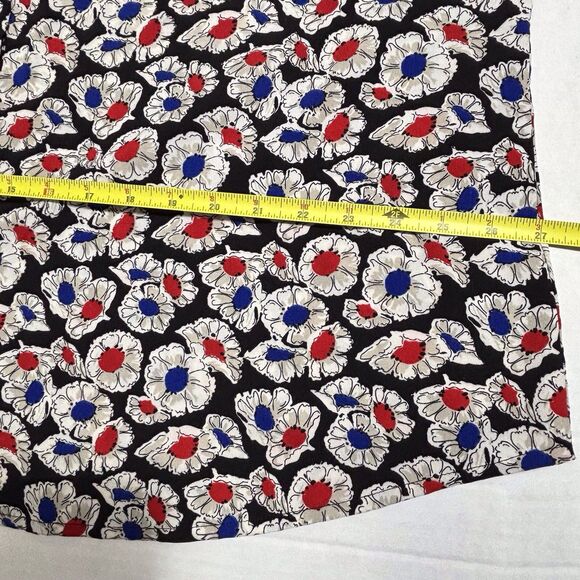 Jones New York Button Shirt Dark Floral Womens Plus 3X Black White Red Blue - Picture 6 of 11